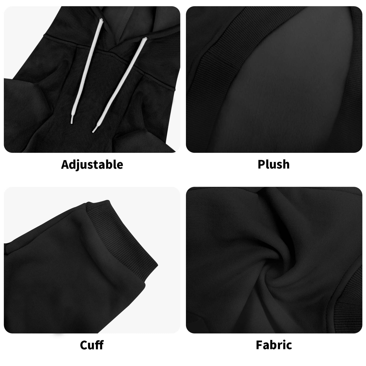 Dog Fleece Hoodie - HUPF LOGO