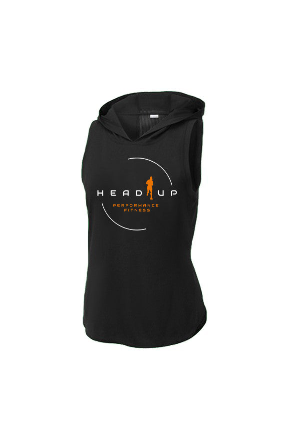 HUPF Woman&amp;#39;s Solid Hoodie Tank - Black 10x10 desig