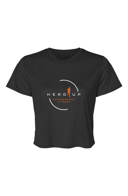 Women’s Flowy Cropped Tee - HUPF DTG LOGO