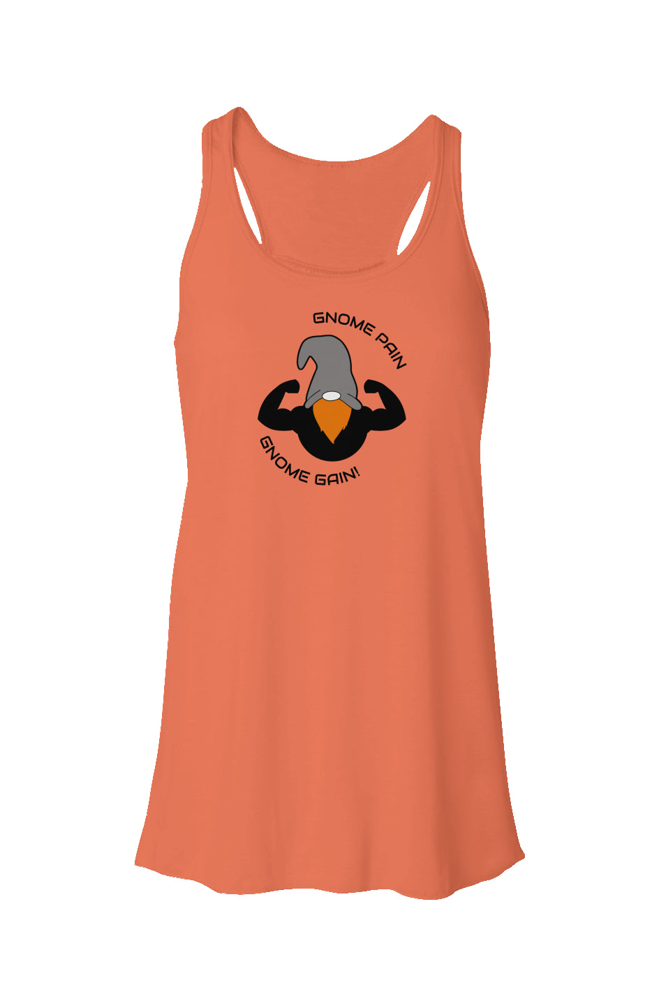 Flowy Racerback Tank - Gnome Pain Gnome Gain