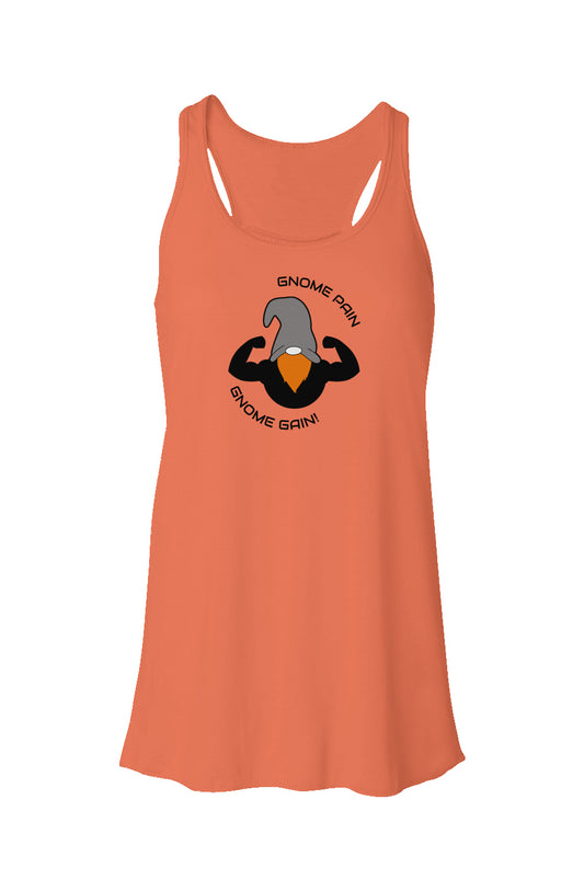 Flowy Racerback Tank - Gnome Pain Gnome Gain