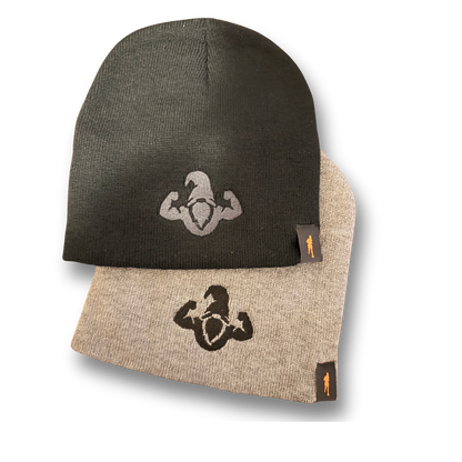 Black Skull Cap - Dark Grey Silhouette Gnome