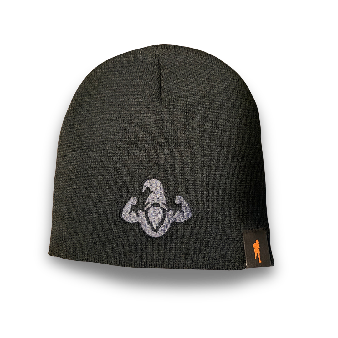 Black Skull Cap - Dark Grey Silhouette Gnome