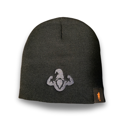 Black Skull Cap - Dark Grey Silhouette Gnome